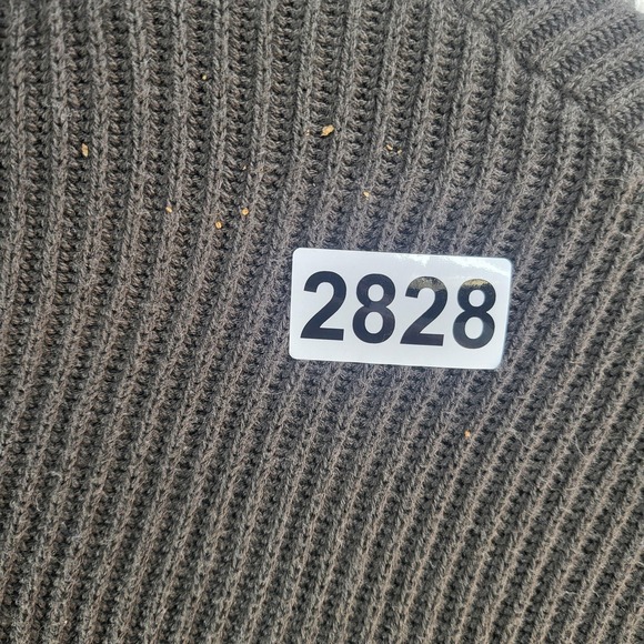 Banana Republic Sweater Mens Large Gray Ribbed‎ Mock Neck Button Knit Pullover - Picture 6 of 6